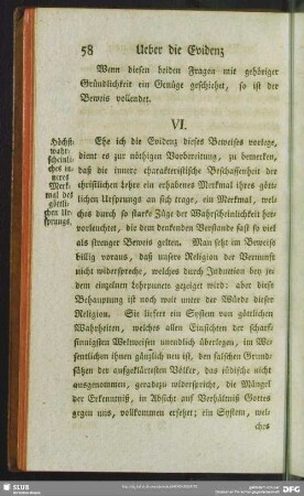 Höchstwahrscheinliches inneres Merkmal des göttlichen Ursprungs