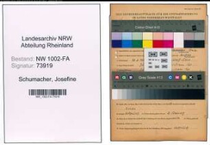 Entnazifizierung Josefine Schumacher, geb. 28.03.1911 (Kaufmann)