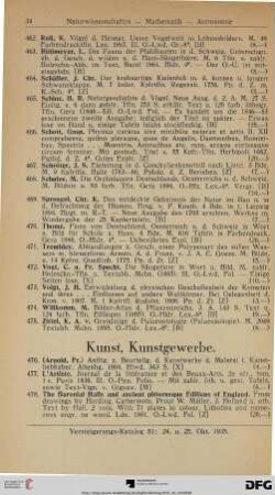 Kunst, Kunstgewerbe (Nr. 476-527)