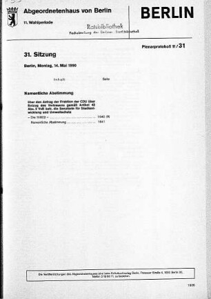 Nr. 31, 14. Mai 1990
