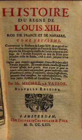 Histoire Du Règne De Louis XIII., Roi De France Et De Navarre. 9,1