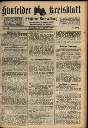 Ausgabe vom Donnerstag, den 09. Dezember 1926.
