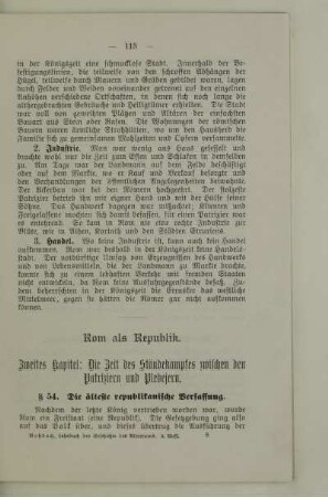 Zweites Kapitel: Die Zeit des Ständekampfes zwischen den Patriziern und Plebejern