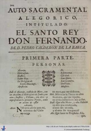 El Santo Rey Don Fernando, Primera Parte.