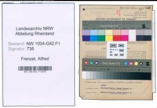Entnazifizierung Alfred Frenzel , geb. 04.05.1899 (Einzelhaendler)