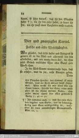 Vier und zwanzigstes Kapitel. Falsche und ächte Wohlthätigkeit