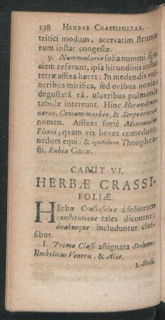 Caput VI. Herbae Crassifoliae.