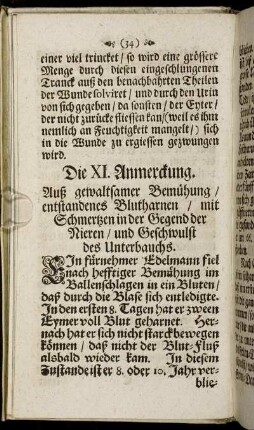 Die XI. Anmerckung. - Die XX. Anmerckung.
