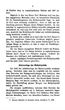 Abkömmlinge des Methylenjodids.