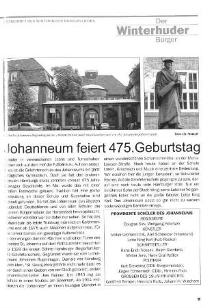Johanneum feiert 475. Geburtstag