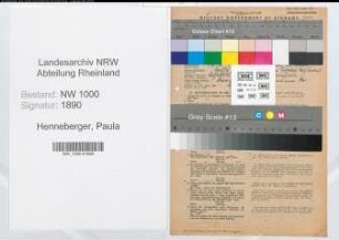 Entnazifizierung Paula Henneberger, geb. 16.03.1904 (Bueroangest.)