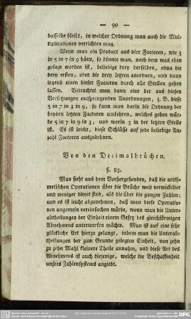 Von den Decimalbrüchen