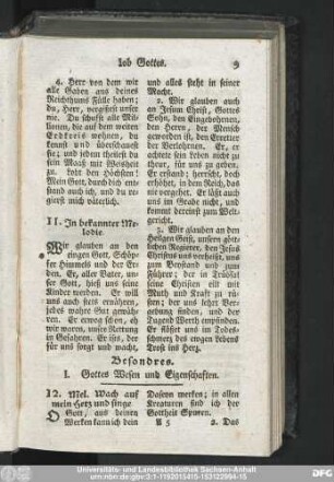 I. Gottes Wesen und Eigenschaften.