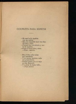 Couplets para repetir