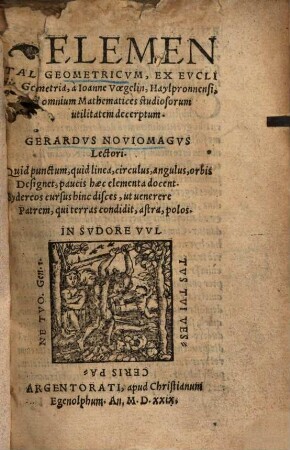 Elementale geometricum : ex Euclidis Geometria