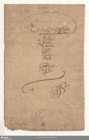 Stimmensatz [Schreiber: Jacobi, S.; u.a.]