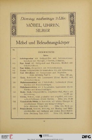Möbel und Beleuchtungskörper (Nr. 144-349)