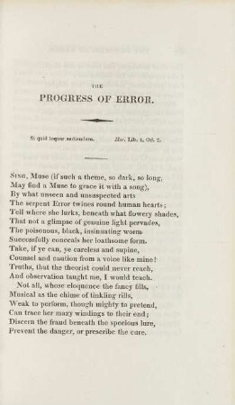 The Progress Of Error.