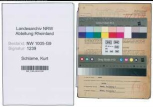 Entnazifizierung Kurt Schlame , geb. 09.06.1901 (Bauunternehmer)