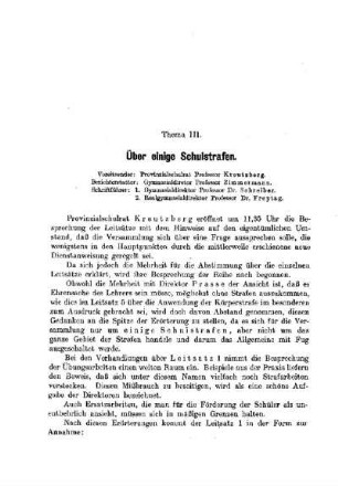 Verhandlung über den dritten zur mündlichen Beratung gestellten Gegenstand : [Protokolle der Verhandlungen] ; [Dritte Sitzung]