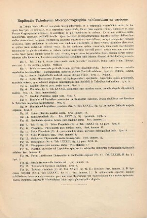 Explicatio Tabularum Microphotographia exhibentium ex carbone