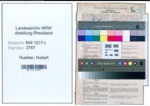 Entnazifizierung Hubert Huelser , geb. 26.12.1914 ()
