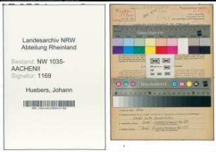 Entnazifizierung Johann Huebers , geb. 27.10.1907 (Steiger)