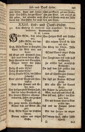 241-260, XXIII. Lob- und Dank-Lieder