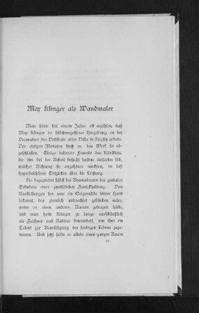 Max Klinger als Wandmaler