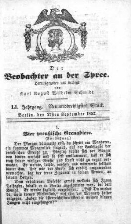 39. Stueck, 27. September 1852