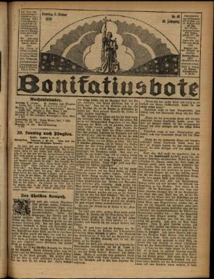 Erste Ausgabe vom Sonntag, den 06. Oktober 1929.