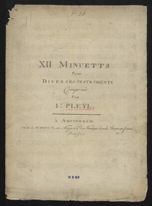 12 Minuetts pour diverses instruments
