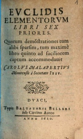 Euclidis Elementorum libri sex priores