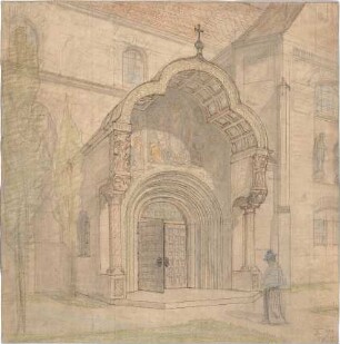 Fischer, Theodor; München - Schwabing; Prot. Kirche Schwabing (Erlöserkirche) - Portal (Perspektive)