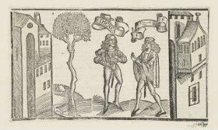Therea und Parmeno, erstmals erschienen in: "Terentius", Straßburg 1496, fol. XXXVI