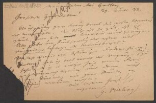 Brief an Ludwig Strecker  und B. Schott's Söhne : 29.07.1877