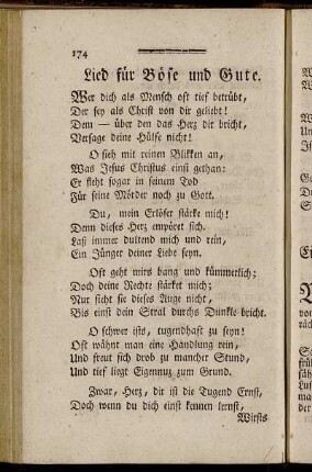 Lied für Böse und Gute
