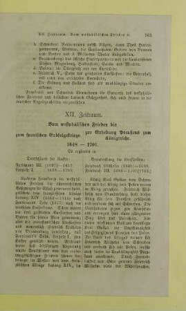 XII. Zeitraum. Vom westphälischen Frieden bis zum spanischen Erbfolgekriege. Vom westphälischen Frieden bis zur Erhebung Peußens gegen Königreiche