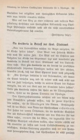 99-111 Pia desideria in Betreff des theologischen Studiums