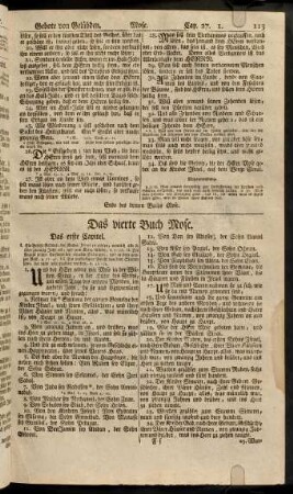 113-147, Das vierte Buch Mose