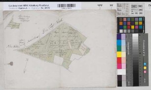 Hörste (Halle) Teilung der Tebbenhorst und der kleinen Heide hinter Stricker und Voßmeyer Entwurf (1791) o.M. (1 : 2400) 30 x 43 kol. Zeichnung (Reinhold) Spez.Verz. Markenkarten X Nr. 76