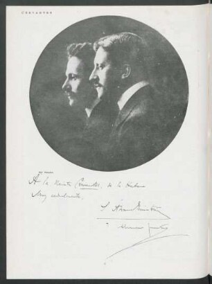 [Retrato de Serafín y Joaquín Álvarez Quintero]