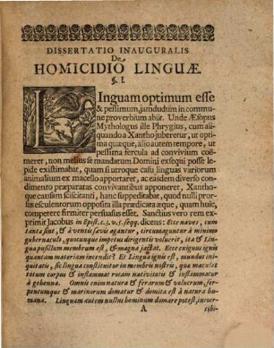 Dissertatio inauguralis iuridica de homicidio linguae