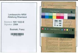 Entnazifizierung Franz Businski , geb. 27.11.1907 (Dachdecker)