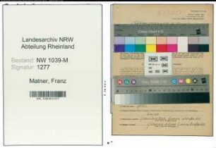 Entnazifizierung Franz Matner , geb. 18.10.1903 (Schlosser)