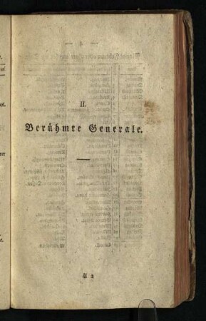 II. Beruehmte Generale