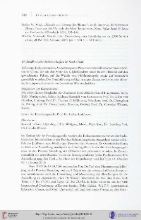 15. Buddhistische Steininschriften in Nord-China