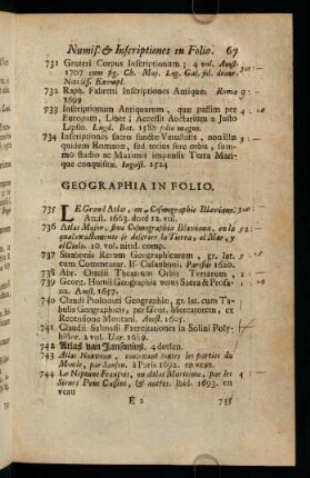 Geographia In Folio.