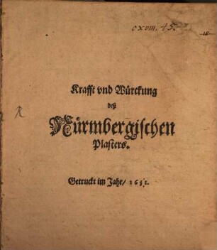 Krafft und Würckung deß Nürnbergischen Pflasters