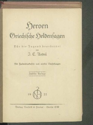 Heroen : griechische Heldensagen